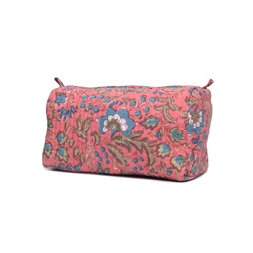 Image of Block N Style's Travel Hanging Toiletry Bag Pouch Dopp Kit for Men and Women Organizer for Cosmetics, Makeup Brushes, Jewelry, Shaving Tools and Travelling Accessories (Baby Pink)