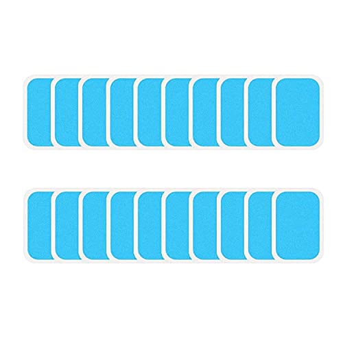 ジェルシートEMS 腹筋ベルト交換パッド, 40枚入れ 高電導 強粘着 低刺激 互換パッド 腕筋 トレーニング 高耐久(4*6CM) (40枚)