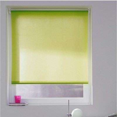 MADECOSTORE Polyester Roller Blind, Fern Green, L 94 x H 190 cm (Fabric = L90 cm), 94W x 190H cm