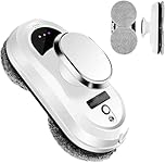 PTEROMYS Window Cleaner Robot,Smart Glass Cleaning Robotic with 5600Pa Strong Suction,Remote Control Window Cleaning Robot Cleaner for Windows/Tiles/Class Door (1, white)