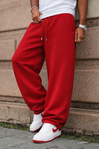 Image of Rockwell Men's Baggy Sweatpants | Cotton Terry Relaxed Fit Joggers for Men | Oversized Streetwear Track Pants | Casual Gym & Everyday Wear| 018