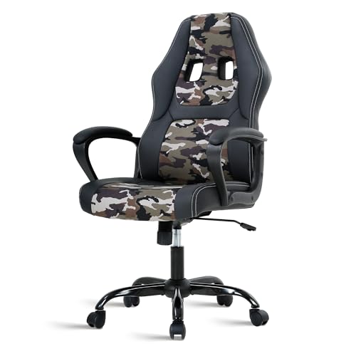 MKDLUFEI Video Game Chair,Ergonomic Office Chair Desk Chair and Lumbar Support, PU Leather Recliner with Headrest,Height Adjustable Computer Chair for Adults