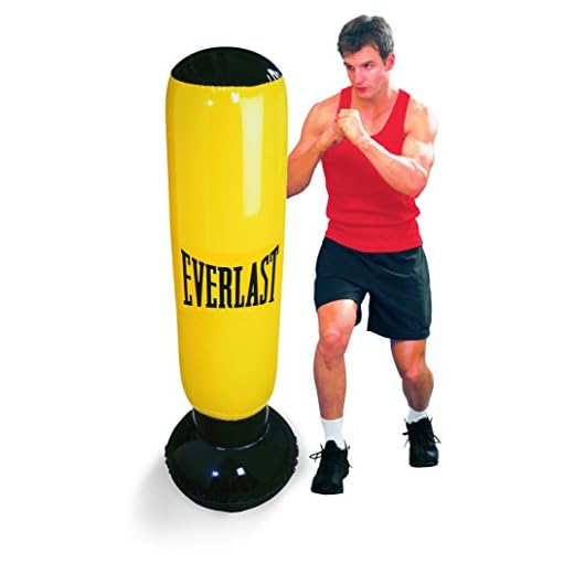 Everlast 14EV2628YE - Saco Boxeo Hinchable, Color Amarillo