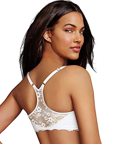 Maidenform One Fab Fit Extra Coverage Lace T-Back Bra_White_34C