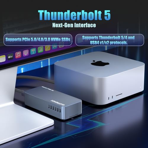 GLOTRENDS EM6002 Caja Externa M.2 NVMe SSD 8TB 80Gbps miniatura 2