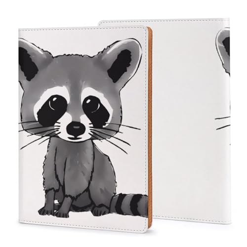 Couverture de carnet A5 cuir synthétique raton laveur réutilisable 32K