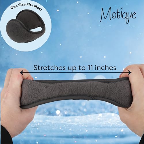 motique accessories adjustable ear warmers men women solid polar fleece folding winter earmuff