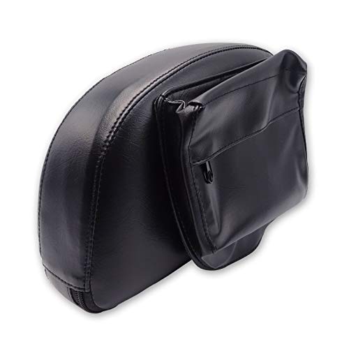 Quick-Detach Leather Driver Rider Backrest Pad & Mount Bracket Compatible with Honda Goldwing Gl1800 F6B 2013-2017