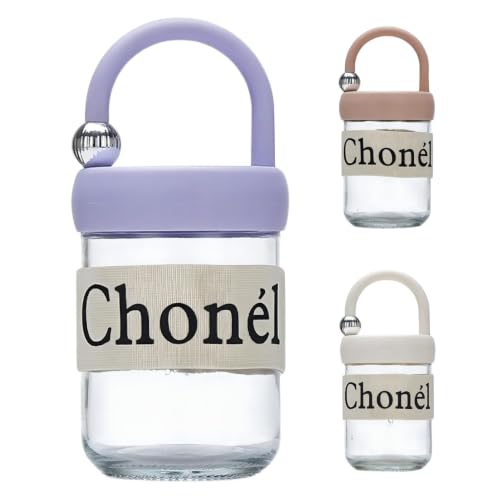 Image of Glass Water Mug with Silicone Sleeve & Handle - 500ml, Set of 1, Leakproof Portable Drinking Jar, Reusable Clear Glass Tumbler for Water, Juice, Coffee, Office, Gym & Travel