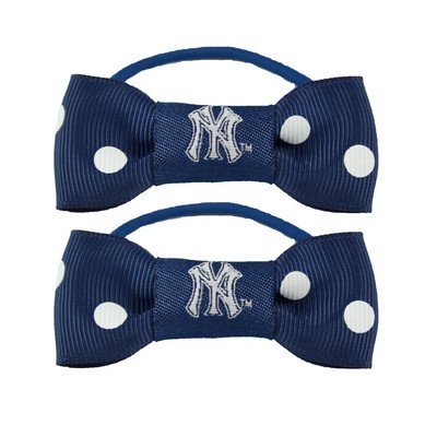 MLB Bow Pigtail titular (Juego de 2) [Set de 2] MLB Equipo: New York Yankees