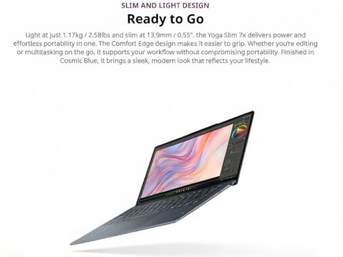 Image of Lenovo Yoga Slim 7X Laptop 14 inch WUXGA OLED Touch (100% DCI-P3, 400nits) 6-core Snapdragon X2 Plus (Up to 80 Tops) 16GB RAM 1TB SSD Backlit for Creator Designer Business Professional Win11Pro ICP Hub