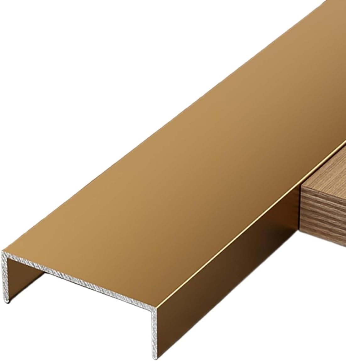 Door Threshold, Floor Transition Strip 2in Wide Strips, Metal Threshold Divider,U Shaped Edge Trim Cover