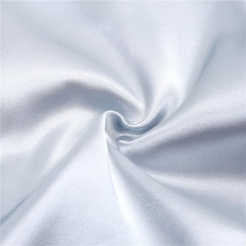 Boys Girls Silk 𝐏ajamas Set 2 Piece Button Sl𝐞epwear Long Sleeve Shirts Pants Solid 𝐏js Soft Loung𝐞wear for Teens3