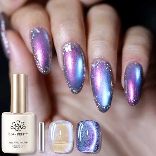 Born Pretty Purple Auroras Cat Magnetic Eye Gel, Fall Winter Merm...