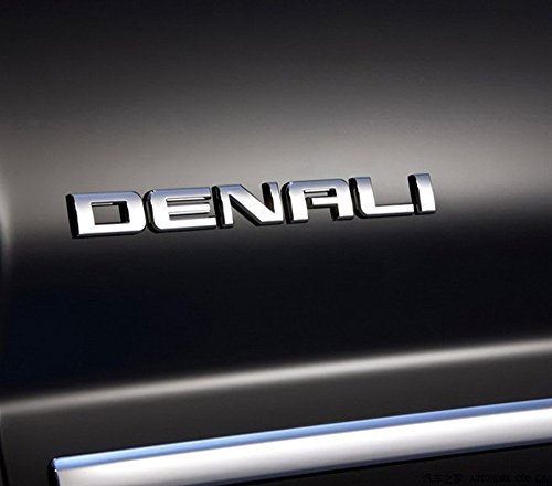 Image of Aimoll Denali Nameplate Emblems, Badge Replacement for Gm 07-13 Sierra (3pcs Chrome)