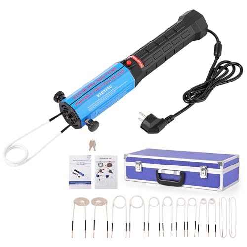 1300W Induktionsheizgerät Handgerät: Flammenloser Induction Heater mit 12 Spulen Max. 800C Schraubenlöser für KFZ Reparatur und Metallbearbeitung