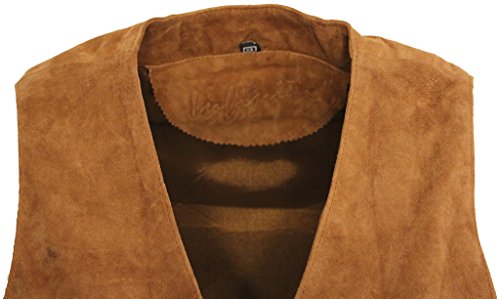 Infinity Men’s Goat Suede Classic Smart Tan Leather Waistcoat M4