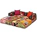 vidaXL Sofá Cama Modular de 2 Plazas de Tela Patchwork Mobiliario Hogar...