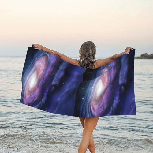 FEETOX Ultra-saugfähiges Badetuch für Weltraumfotos, schnell trocknend, tragbar und leicht, ideal für Camping, Wandern, Strand, Reisen, Fitnessstudio und Heimgebrauch