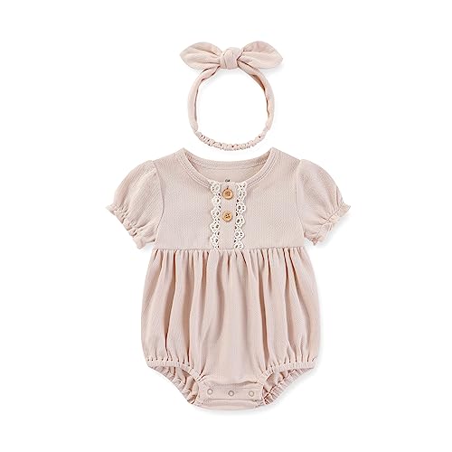Newborn Baby Girl Bodysuit Suit Baby Clothes Short Sleeve 3 Outfit Bundle Mix Match3