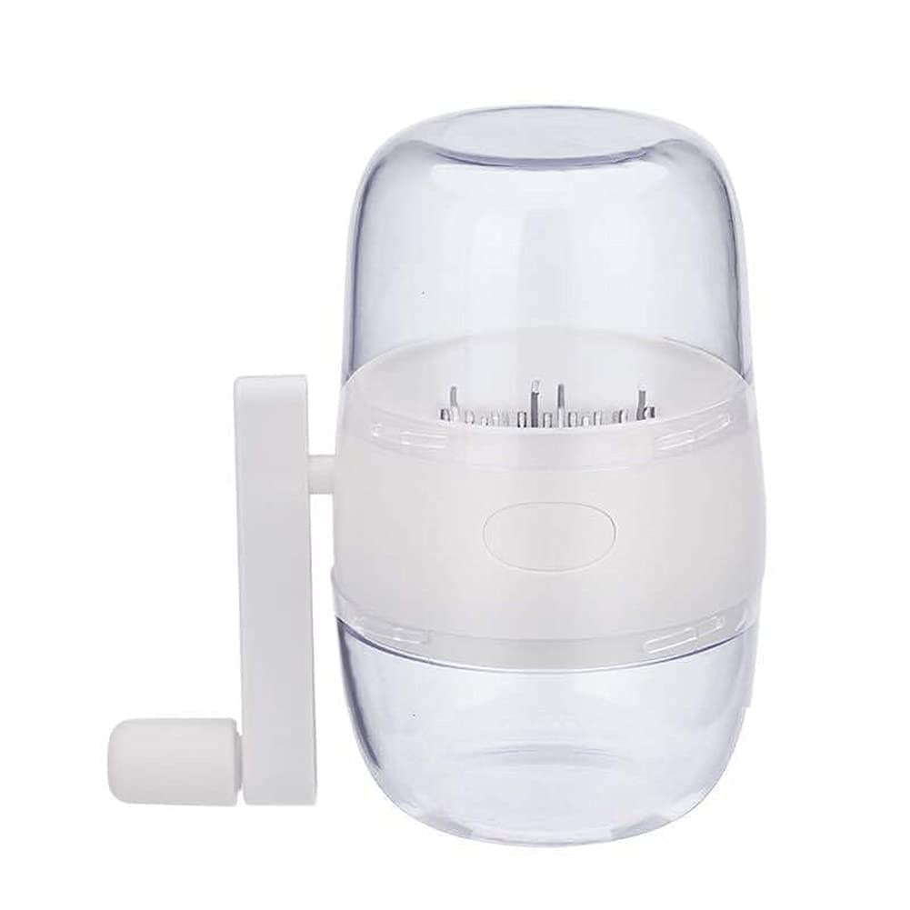 ZJCQANut and Dry Fruit Chopper, Firekylin Nut Chopper Grinder Hand Crank for All Nuts Walnut Pecans, Kitchen Multichopper Shredder for Making Toppings, Abs Material, Stainless Steel Blades