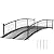Spurgehom 8FT Garden Bridge - Metal Arch Bridge with Safety Siderails, Outdoor Decorative Iron Pond Bridge for Stream, Backyard, Creek, Black