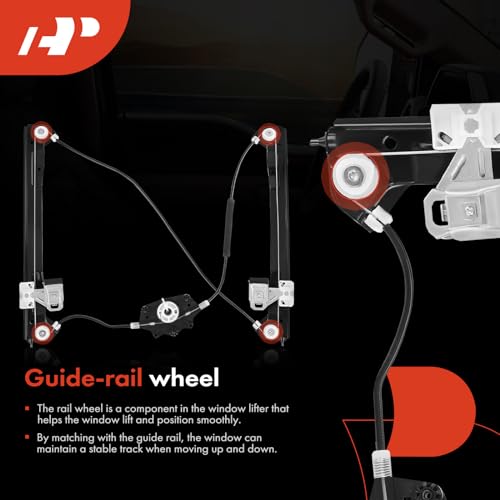 Image of A-Premium Power Window Regulator Front Driver Side Without Motor