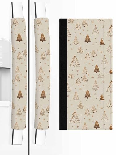 Christmas Tree Refrigerator Door Handle Covers Set of 2 for