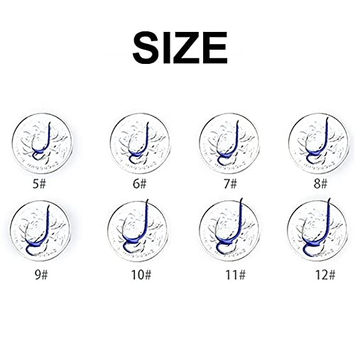 HNHYNSY Angelhaken 1. 0pcs. Angelhaken Hoher Kohlenstoffstahl Doppelstärke TIPP scharfe Angelbahnenhaken schwierig, den… – Bild 5