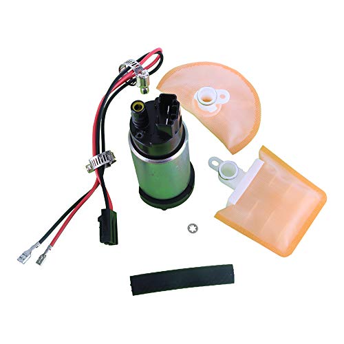 Muco New 1Pc High Performance Electric Gas Intank Efi Fuel Pump With Strainer/Filter + Rubber Gasket/Hose + Stainless Steel Clamps + Universal Connector Wiring Harness & Necessary Installation Kit #TOP4