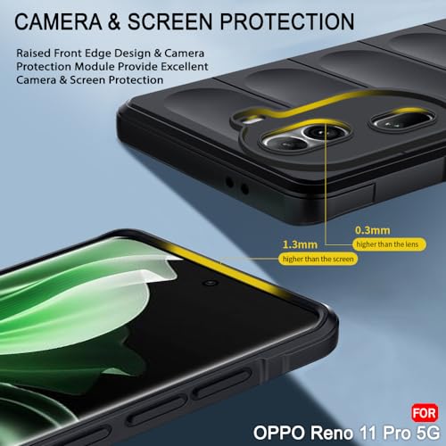 Image of TheGiftKart Liquid Silicon Back Cover Case for Oppo Reno 11 PRO 5G | Shockproof Military Grade Protection | Micro-Fibre Cloth On Inner Side | Anti-Slip Grip Oppo Reno 11 PRO 5G Back Cover