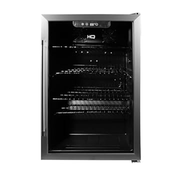 Cervejeira Expositor Vertical HQ Vidro Duplo 125 Litros Preta e Inox HQ-125CEVPV (110, Volts)