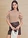 ATHMILE Women's Puff Short Sleeve Sweater Tops 2025 Spring Summer Fall Trendy Y2K Crew Neck Casual T Shirts Blouses A-Beige