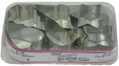 Kodori Seisakusho 464 Cookie Cutter, 6 Pieces, Mini Size, Stainless Steel, Made in Japan
