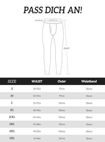 DAVID ARCHY Conjunto Térmico Hombre Ropa Interior Térmica Running Esquí Ciclismo Fitness Contiene Mezcla de Lana y Seda de Morera Cálido y lujosamente Suave Absorbe la Humedad para -10 °C a 0 °C - imagen 9