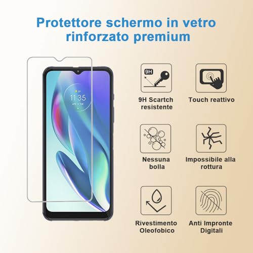 Shunwige Displayschutzfolie aus gehärtetem Glas, entworfen für Moto G50 (5G), gehärtetes Glas/Ausrichtungsrahmen/Kratzfest/deckt nur den Anzeigebereich ab