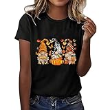 [BINBINNIAO] ハロウィン tシャツ レディース 半袖 トップス 可愛い カボチャ 仮装 面白い 衣装 パンプキンTシャツ 個性 きれいめ カットソー ハロウィン プリント コスプレ コスチューム ペア 余興 イベント パーティー 学園祭 文化祭
