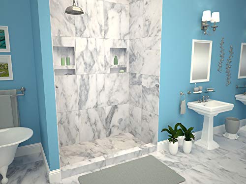 Tile Redi Rt4860L-Pvc-Tbn Shower Pan With Left Drain- Single Curb Shower Base, 2" Pvc Drain, And Grate Included, 60" Width X 48" Depth #TOP3