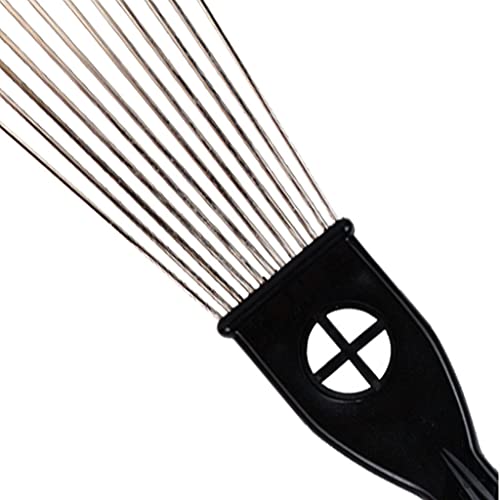 Peine afro metálico de dientes anchos para cabello rizado miniatura 3