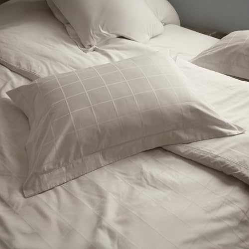 Parure de lit en satin Concerto beige lin 240x220 cm d'exception