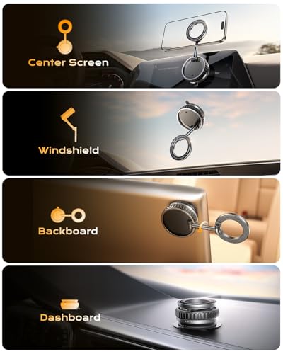 Image of Vacuum Suction Phone Mount for Magsafe, Magnetic Phone Holder for Your Car | 2026 Upgraded, 109+LBS Strongest Suction, 360 Adjustable Foldable, 24 N55 Stronger Magnets, for iPhone 17 /16 /15 /14 /13 /12