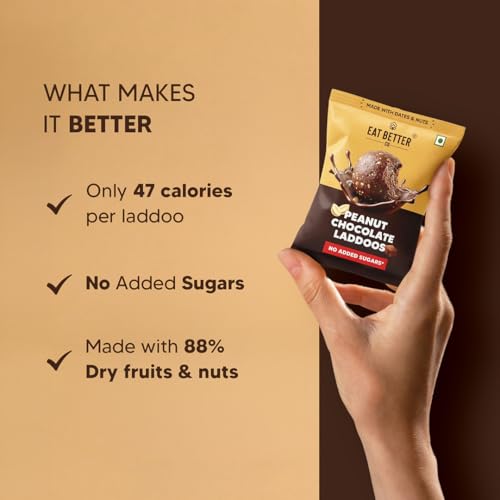 Image of Peanut Chocolate Sugar-Free Laddu by Eat Better Co - 20gm