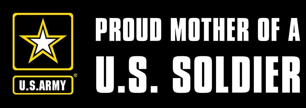 Proud Mother of a US Soldier Bumper Sticker (Logo Star Army Forces)