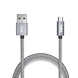 USB C Kabel auf USB 3.0A TecMadlange Nylon mit Aluminium Gehäuse Typ C Kabel Kompatibel für MacBook Pro,Galaxy S9 S8 Plus/Note 9 Nexus 5X 6P,OnePlus 6/5,Huawei P20/P10 Mate 20/10 usw. Grau 2M