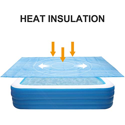 Tapete de cobertura de piscina Besportble, capa à prova de chuva e poeira, tapete de piscina quadrad