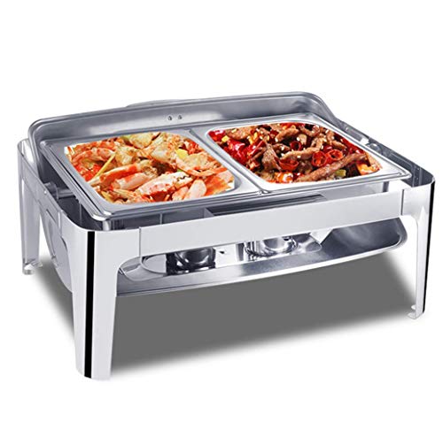 HSBAIS Speisenwärmer Buffetwärmer, Full Size Wärmebehälter Edelstahl Chafing Dish mit Deckel Rechaud für Catering…