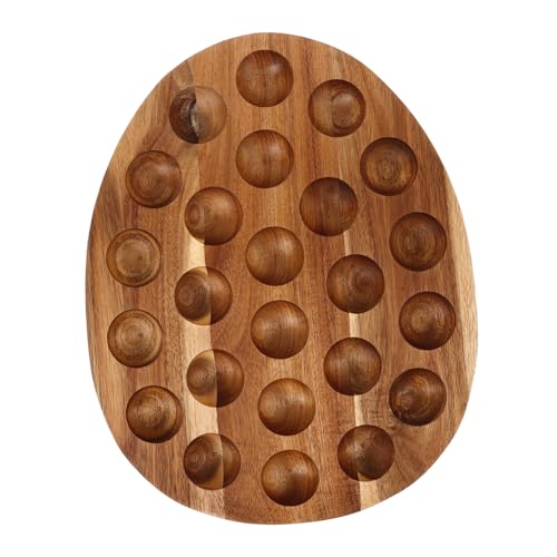 Gatuida Egg Storage Tray Food Serving Platter Eggs Serving Tray Hard Boiled Egg Tray Egg Tray Countertop Deviled Egg Tray Countertop Egg Container Oval Shaped Egg Platter Coffee Wooden