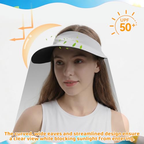 ViEinkaufen 3Pcs Wide Brim Sun Visor Hat for Women UPF50+ Seamless Sun Hats Lightweight Sports Cap Foldable for Outdoor - Image 6