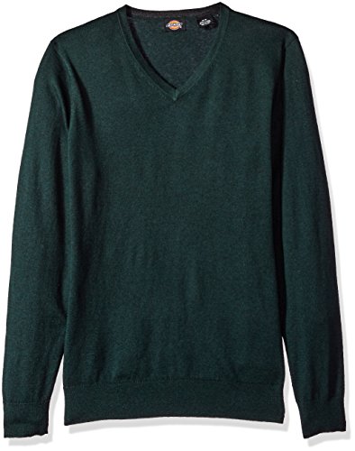 Dickies Men's Solid Jersey Vee, Spruce, S
