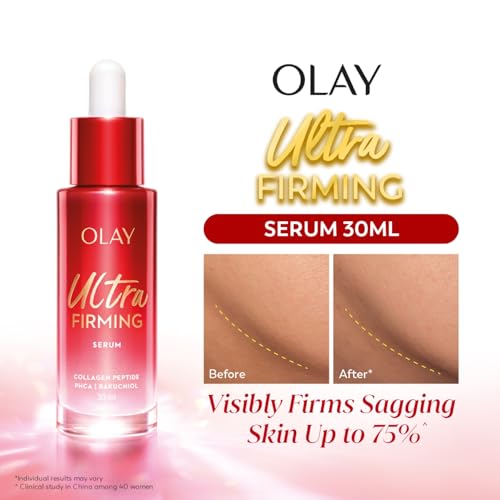 Image of Olay Regenerist Ultra Firming Serum | PHCA, Bakuchiol, Collagen Peptide | Firm and Smooth Skin from Day 1 | Lightweight Texture | Dermatologist Tested | All Skin Types Including Sensitive Skin | 30ml